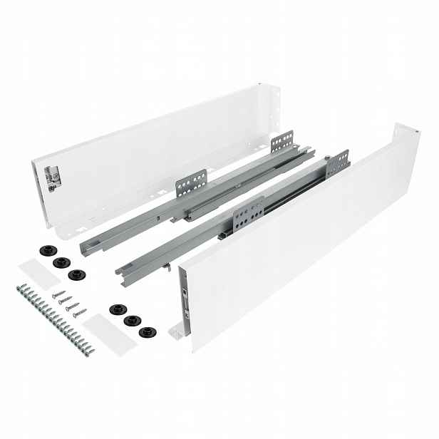 Šuplík 116 délka 450 deska 18 a 16, 40 kg s tlumením dovírání s plným výsuvem