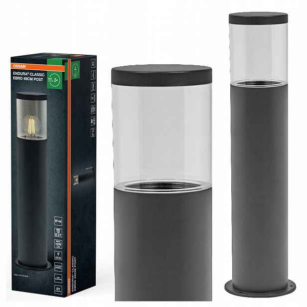 Zahradní lampa Stojící sloupek E27 Šedá IP44 Endura Osram
