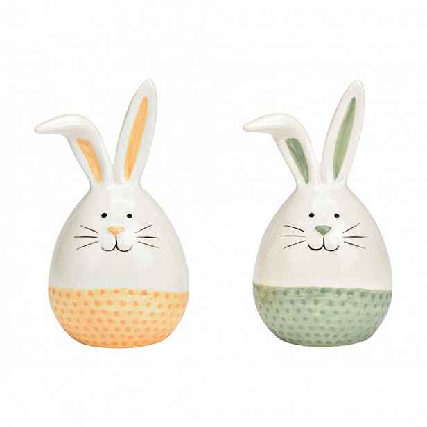 Bílý keramický zajíček CERAMIC RABIT - různé varianty