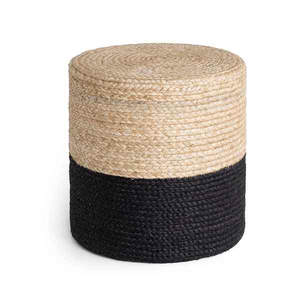 Černý/v přírodní barvě taburet Juta Gold Black – Hanse Home