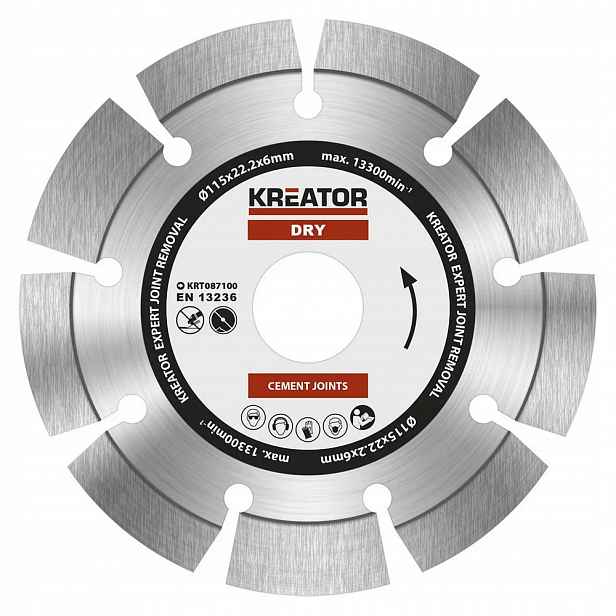 Kreator KRT087100 Diamantový kotouč brusný 115mm Expert 6mm Segment