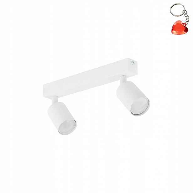 Lampa Reflektor Pohyblivý Zdroj Bílý Kov 2x GU10 Halogenová Tk Lighting