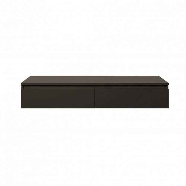 Selsey ZÁVĚSNÝ psací / toaletní stolek Bemmi, černý, 120 cm