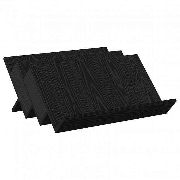 vidaXL Regál na časopisy Černý dub 65 x 53 x 28,5 cm Kompozitní dřevo