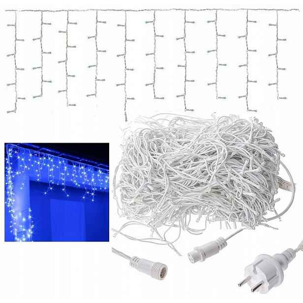 Foxter DAH500 Vánoční světelný závěs Flash 500 Led, IP44, 30W modrá 16 m