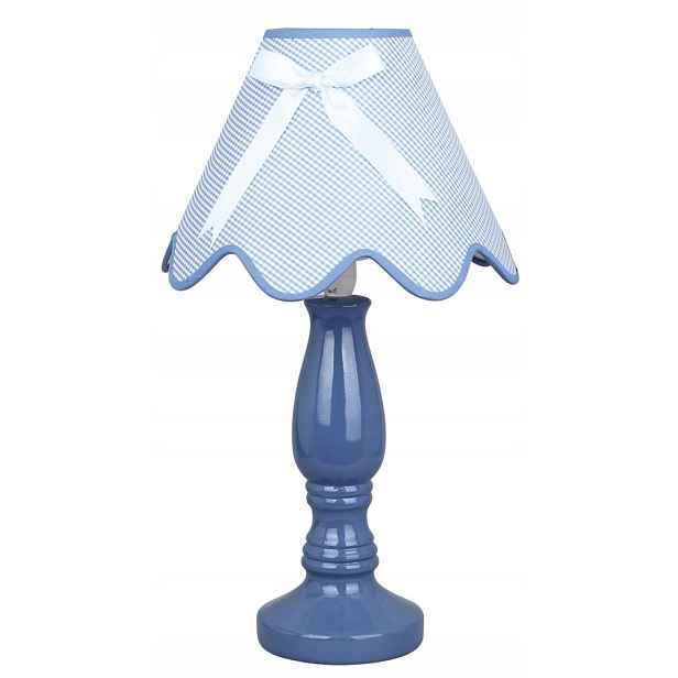 Modrá keramická Noční stolní lampa pro děti