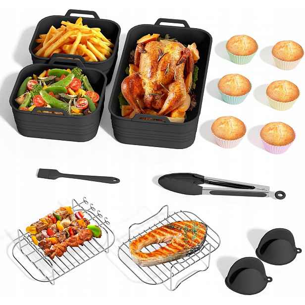 Sada Příslušenství Airfryer Cosori Dual Blaze 5 10 Silikonové Formy Rošt