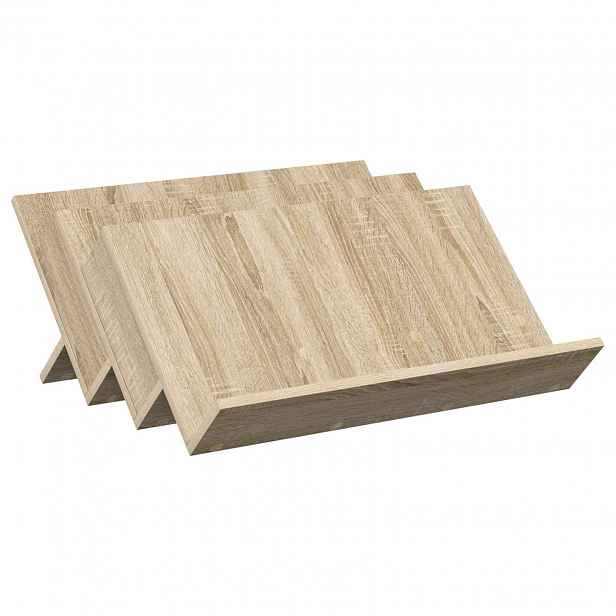 vidaXL Regál na časopisy Sonoma dub 65 x 53 x 28,5 cm Kompozitní dřevo