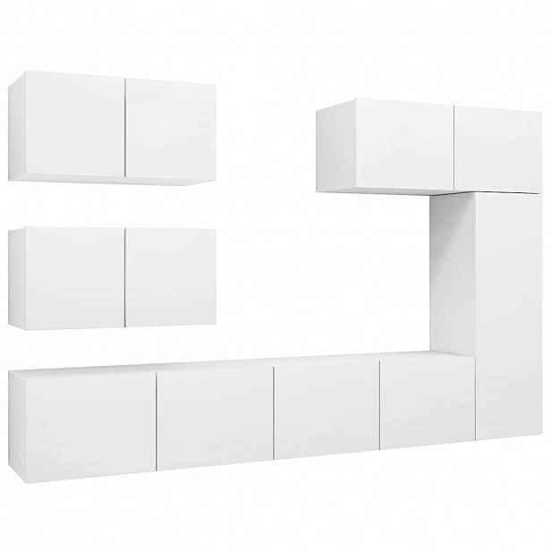 vidaXL 6dílný set TV skříněk bílý kompozitní dřevo