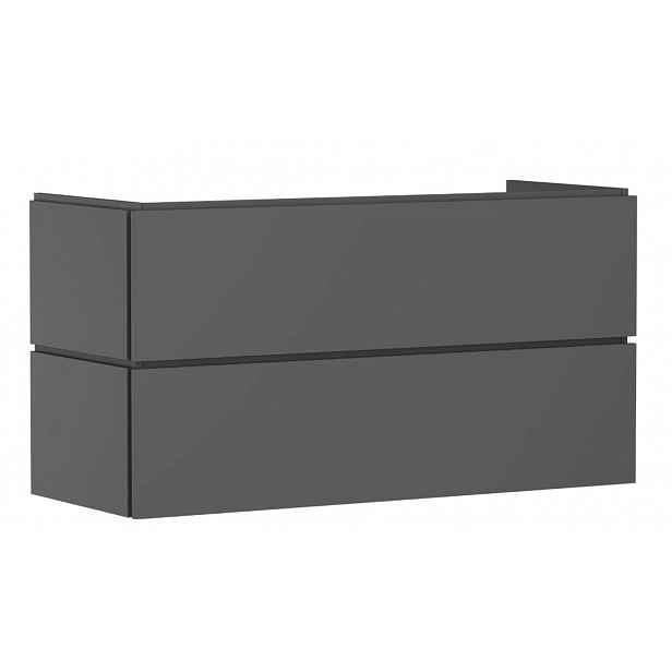 Hansgrohe Xilesa E - Umyvadlová skříňka, 62x118x47 cm, 2 zásuvky, matná šedá 54264760