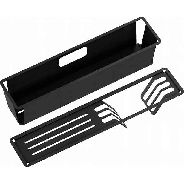 Sada ocelových kuchyňských doplňků Nero Magnetic 97x408x95 mm