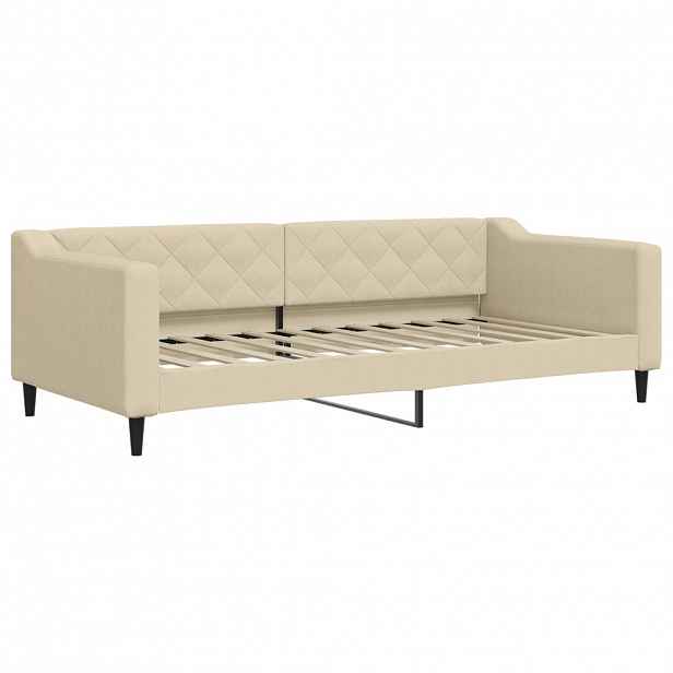 vidaXL Válenda krémová 90 x 200 cm textil