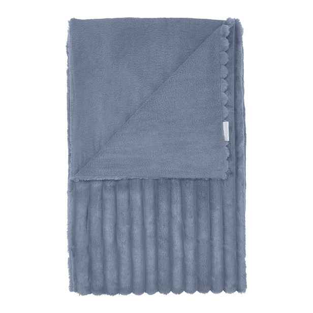 Modrá deka z mikroplyše 130x170 cm Cosy Ribbed – Catherine Lansfield