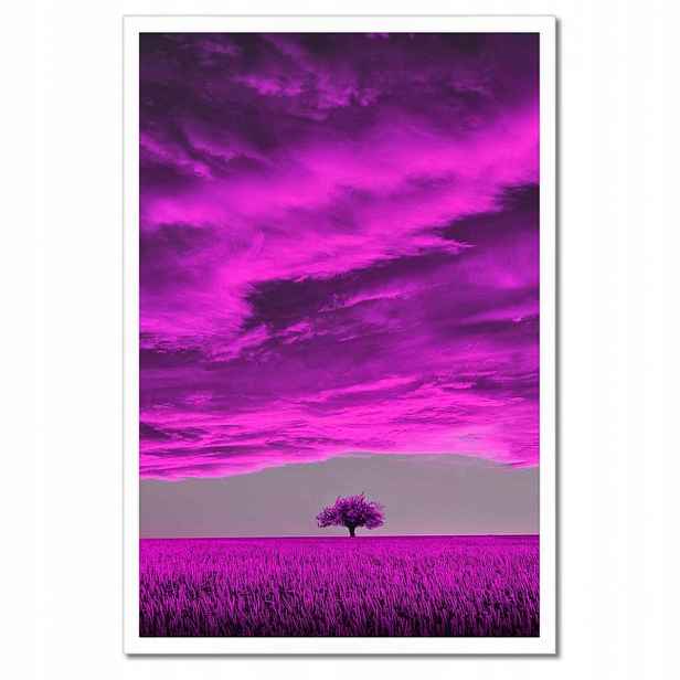 Plakáty v rámu 40x60 Fialová krajina