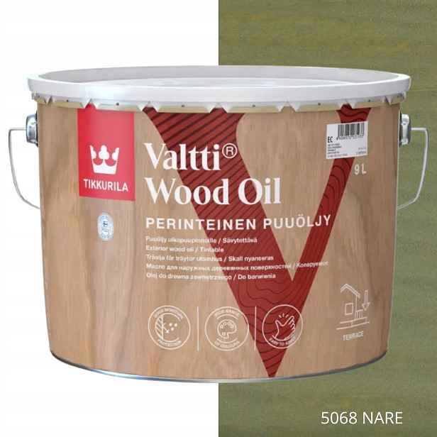 Tikkurila Valtti Wood Oil Olej Na Dřevo 9 L Barva 5068 Nare