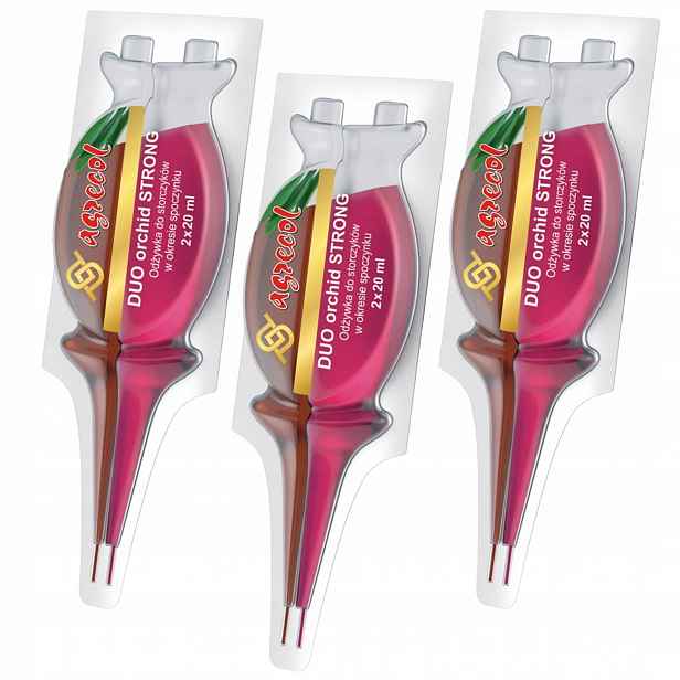 3x Kapátko Hnojivo 2v1 pro orchideje Duo Orchid Strong Agrecol 40 ml