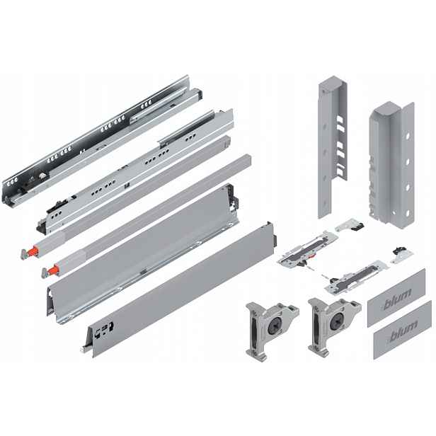 Blum Šuplík Tandembox 600 Střední Tip-On C Šedá