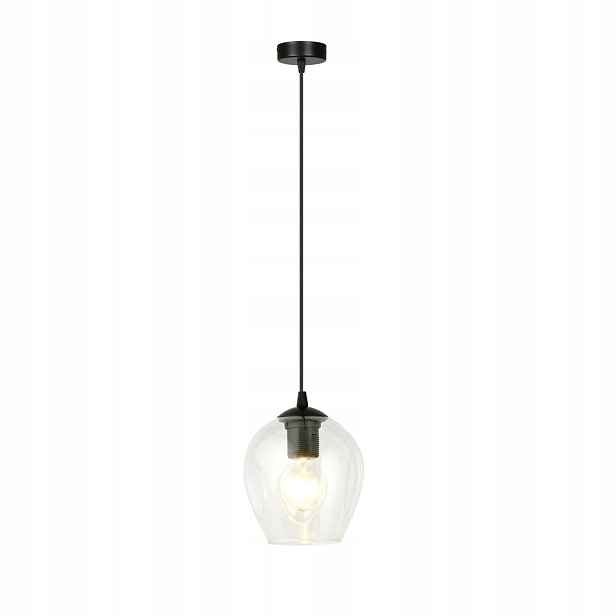 Závěsná lampa Emibig Istar 1 černá/transparentní, 1xE27, max 15W