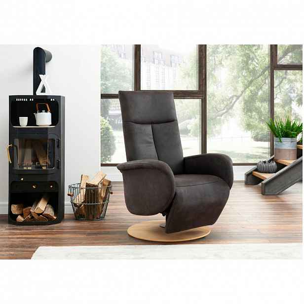 Sit & More RELAXAČNÍ KŘESLO, textil, antracitová