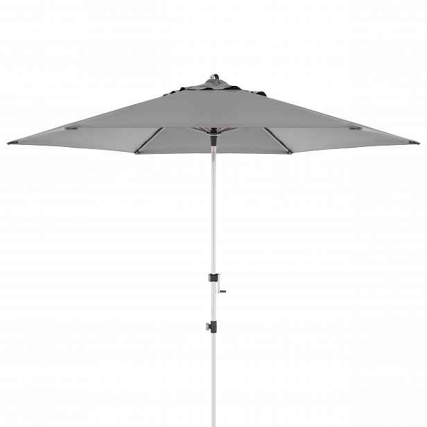 Slunečník s automatickým naklápěním klikou Doppler EXPERT 280 cm, světle šedá DP428441827