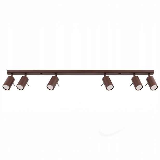 Stropní Svítidlo Stropní svítidlo s dlouhou lištou Svítidlo 6 tub hnědé Ring 6L Sollux
