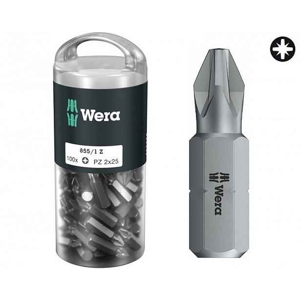Bit, Křížový Hrot PZ2 X 25 MM, 100 Kusů 855/1 Z W05072444001
