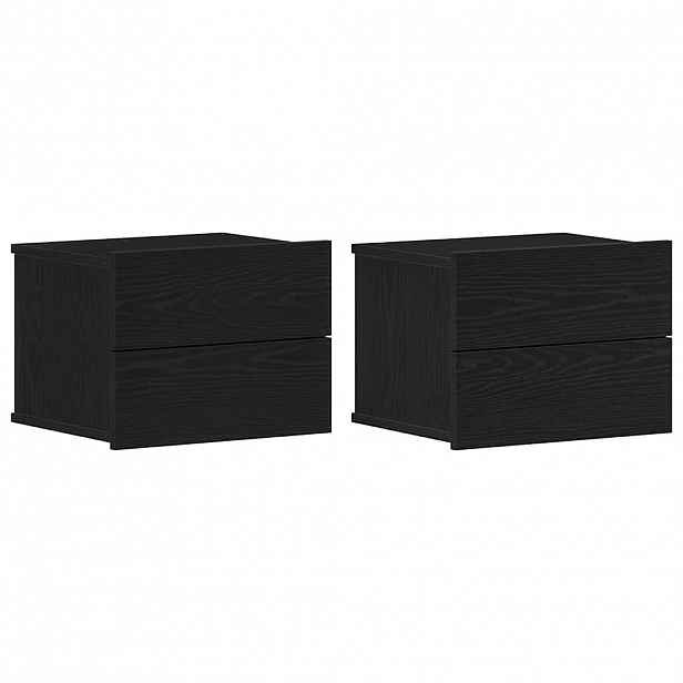 vidaXL Noční skříňka 2 ks Černý dub 40 x 30 x 30 cm Kompozitní dřevo