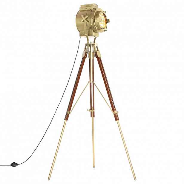 vidaXL Stojací lampa na stativu masivní mangovníkové dřevo 193 cm