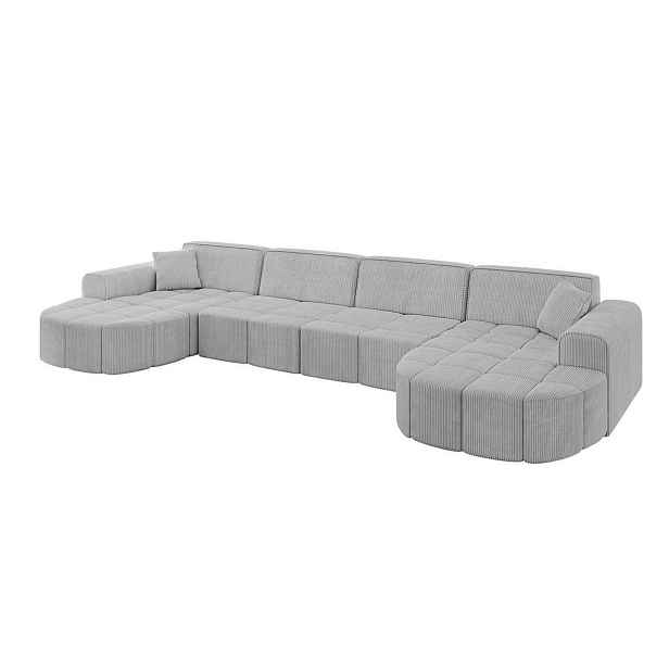 ALTDECOR SEDACÍ SOUPRAVA ve tvaru U LIVO-U2 400x173x79,5 Šedá Manšestr