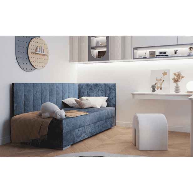 ArtBed Dětská postel COIMBRA III | modrá 90 x 200 cm Provedení: pravé