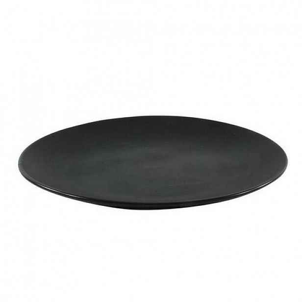 Keramický mělký talíř London, 27 cm, matná černá