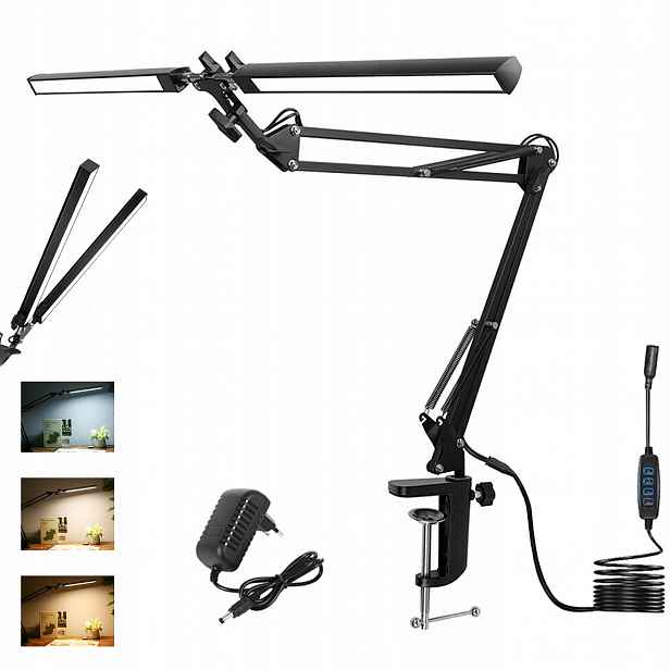 Led Stolní Lampa Stolní Dvojitá Rýsovací Lampa Noční Nastavení