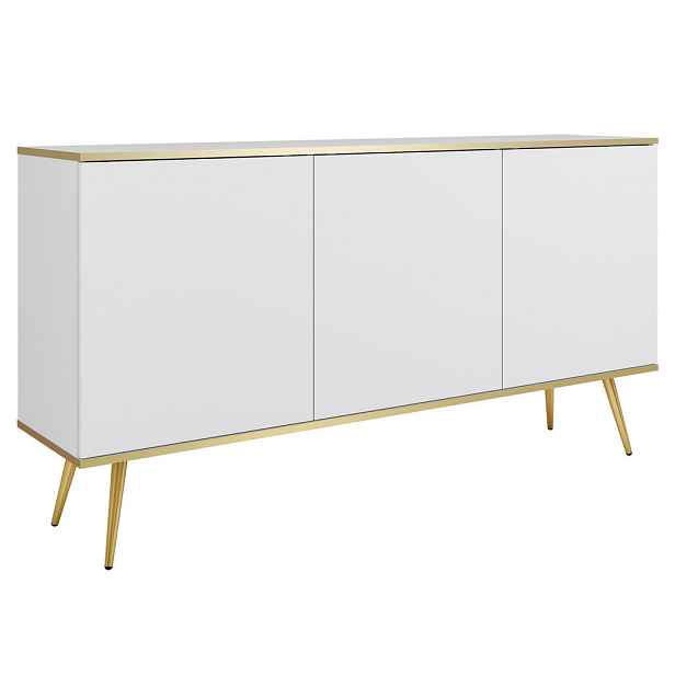 MASSENO KOMODA VENEZIA, 160/85/39 cm 3 dvířky, bílá