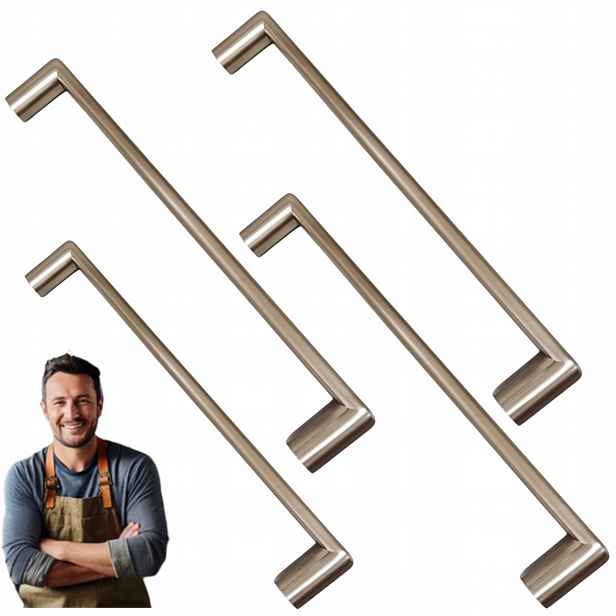 Nábytková Úchytka pro skříňku Zásuvky Marcali 128 mm Ocel Kartáčovaná 4ks