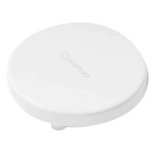 Sapho Kryt odpadu průměr 90mm, logo SAPHO, litý mramor, bílá
