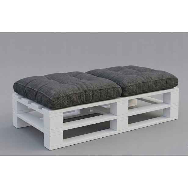 Taburet 100 x 60 cm Zahradní| Bílá Pevná Taburet Dřevěná Boho