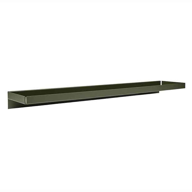 Tmavě zelená kovová police 80 cm Bakku – OYOY Living Design