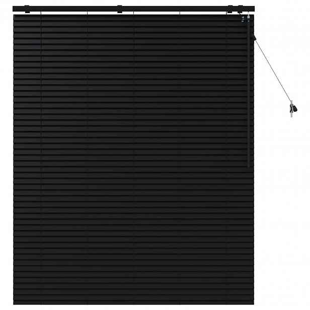 vidaXL Venet školní žaluzie Černá 130 x 160 cm 35 mm Masivní paulovnie