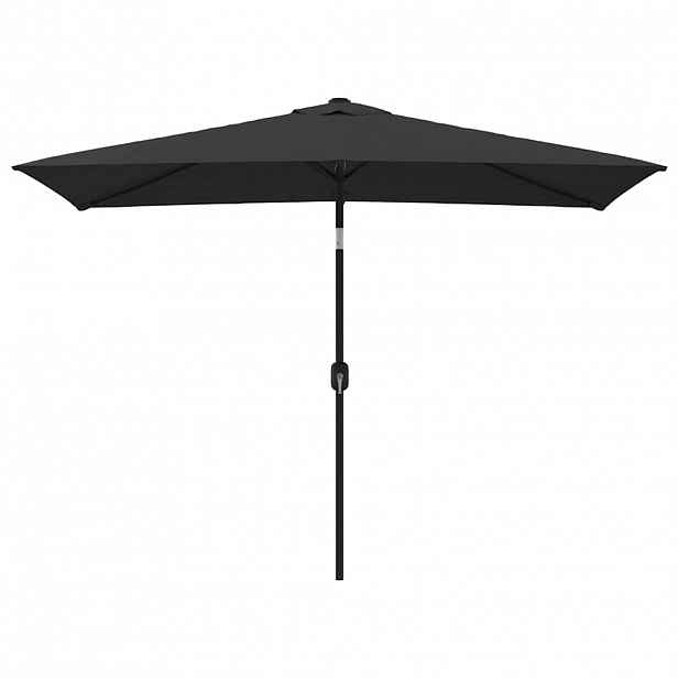 vidaXL Zahradní slunečník s kovovou tyčí 300 x 200 cm černý