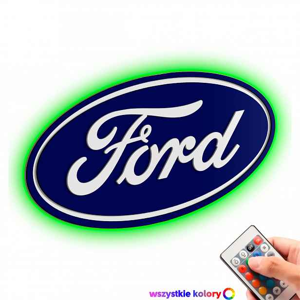 Dřevěný 3D obraz Logo Ford Nástěnná Dekorace Dárek Noční Lampa Led