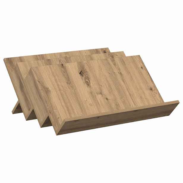 vidaXL Regál na časopisy s policí Artisanový dub 65 x 53 x 28,5 cm