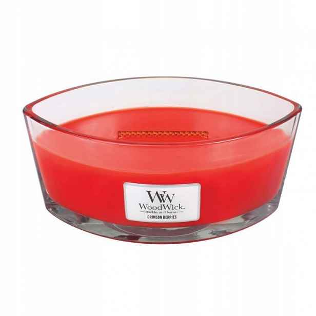 Vonná svíčka Woodwick Hearthwick Elipsa Crimson Berries Vánoční 453 g