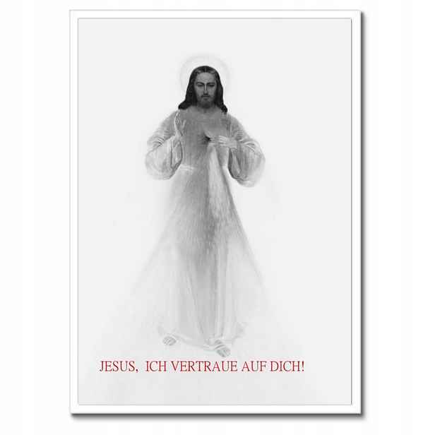Plakáty v rámu 50x70 Jesus Ich vertraue Dich