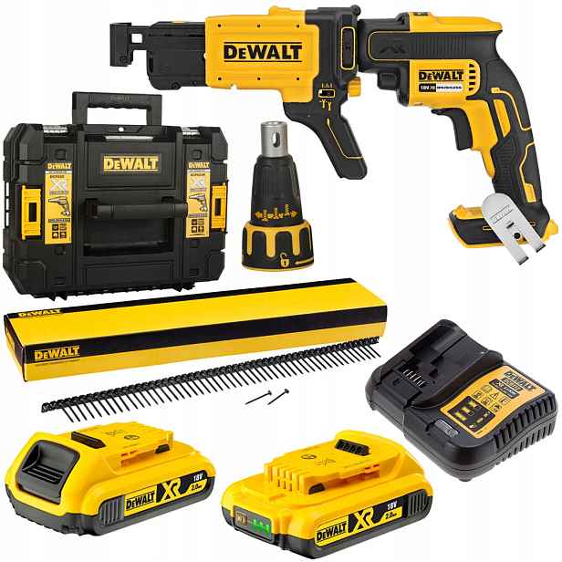 DeWalt DCF620D2K Aku Šroubovák 18V 2x2Ah Pro G-k Desky Šrouby 1000ks
