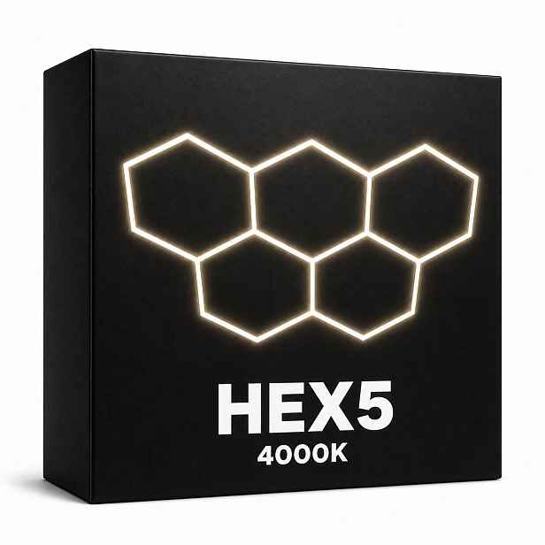 Led panel černý 229x158 cm 168W 4000K auto detailing Hexagon 5 studio