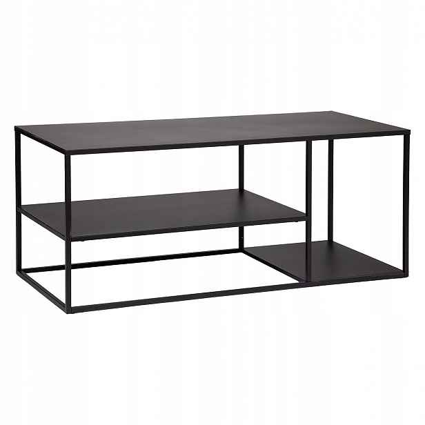 Rtv skříňka Gota pod televizor černá 120x50x50 cm stojící, 3 úrovně, matná