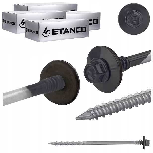 Šrouby do sendvičové desky 160 mm Ral 7016 400s pro dřevo betonu Etanco Gtrw