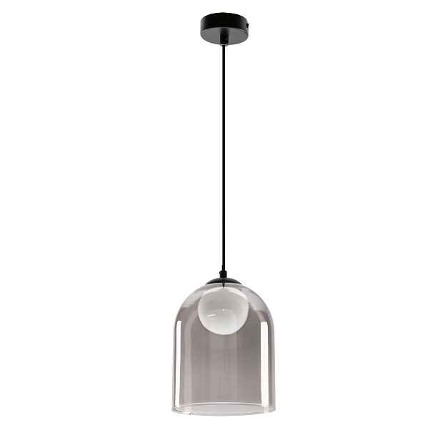 Závěsná lampa Lustr Candellux Klea Černé kouřové stínidlo G9 16 cm