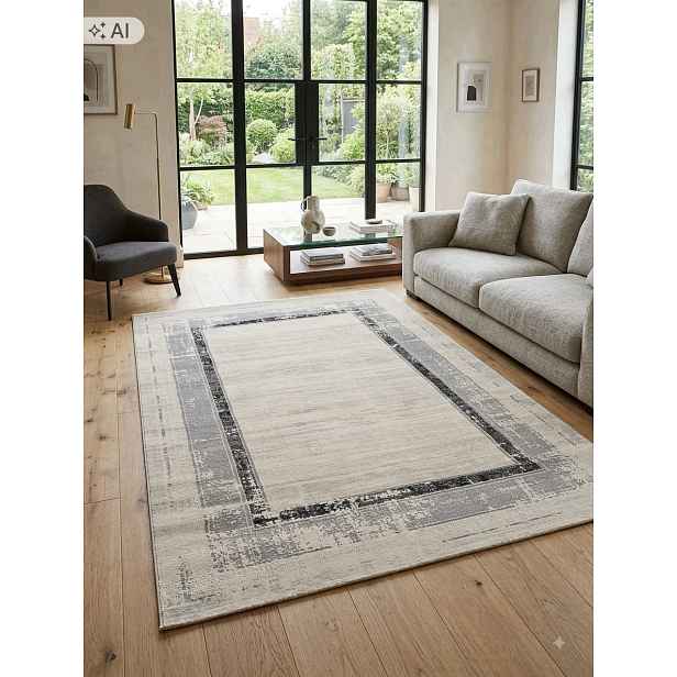 Koberec do obývacího pokoje 160 x 230 cm, vícebarevný, měkký vlas, plyšový