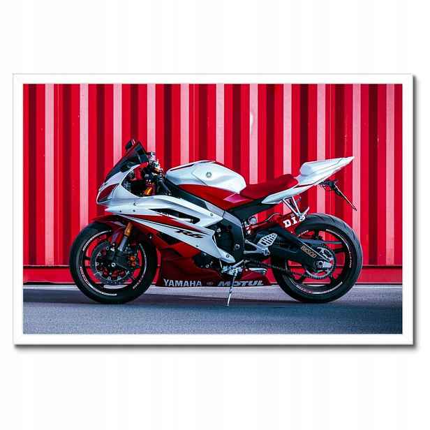 Plakáty v rámu 60x40 Bílo-červená Yamaha